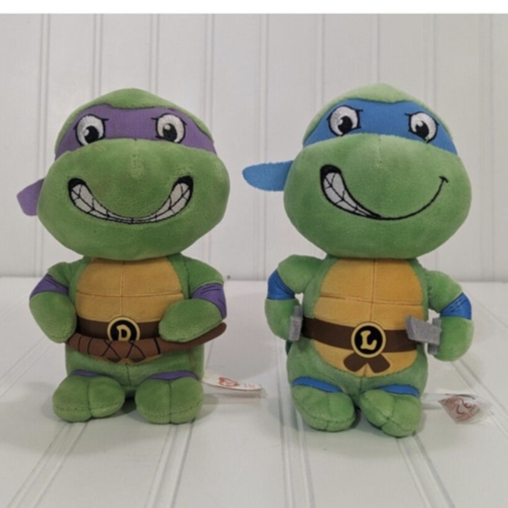 Teenage Mutant Ninja Turtle DONATELLO TY Beanie Babies 6" Plush Leonardo A